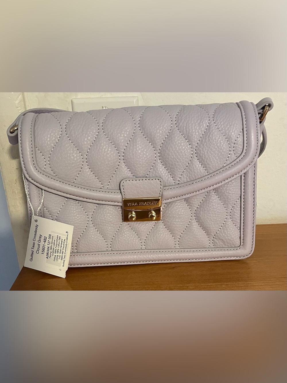 NWT Vera Bradley leather quilted Tess crossbody